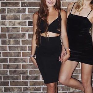 Tight black dress